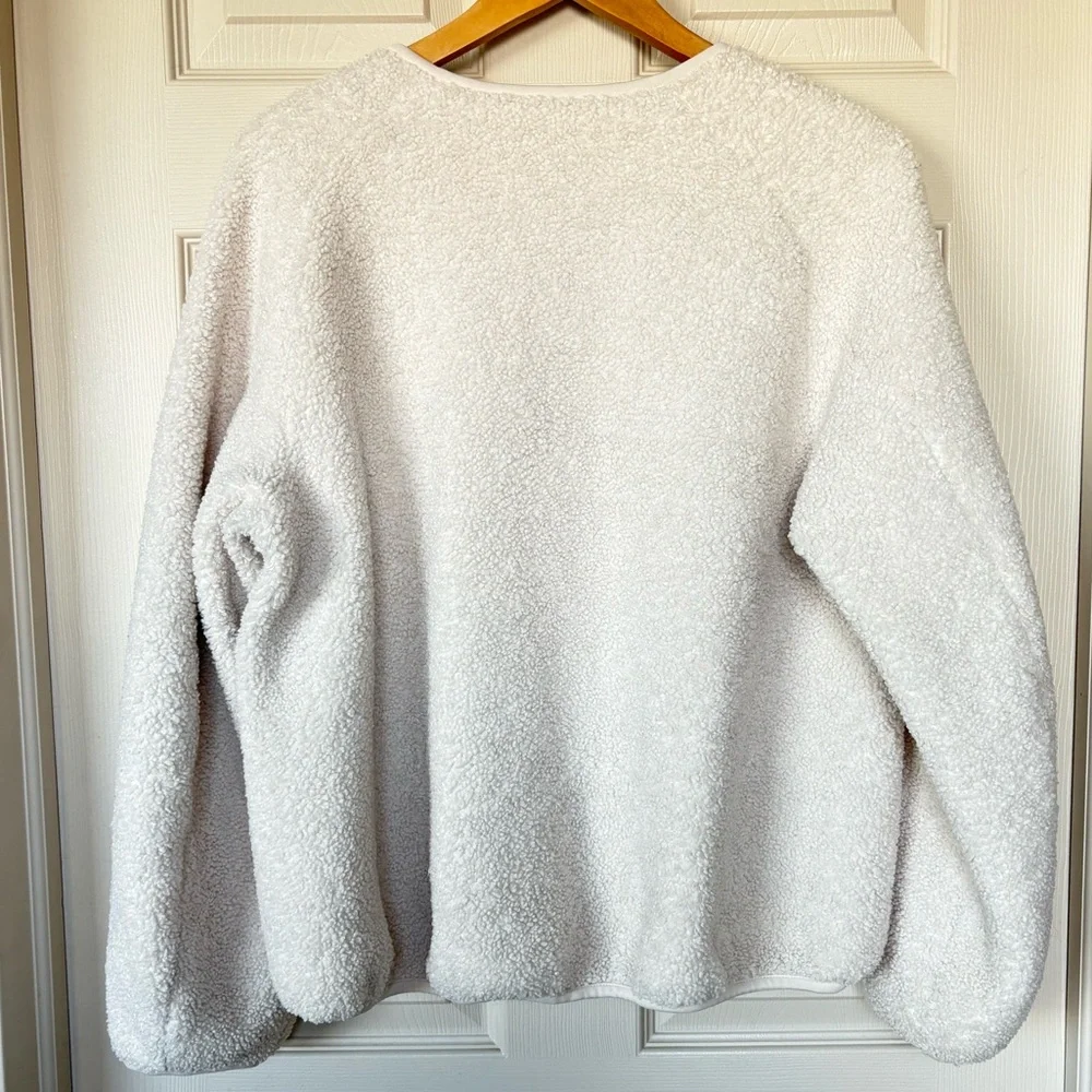 Uniqlo Fleece/Teddy Jacket cream - Picture 4 of 11